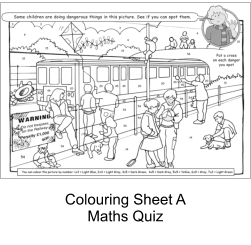 Colouring Sheet A Maths Quiz